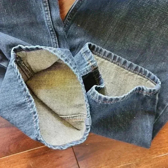 Men's CHAPS Denim Jeans Straight Fit 48x32 Dark Wash - Picture 9 of 15